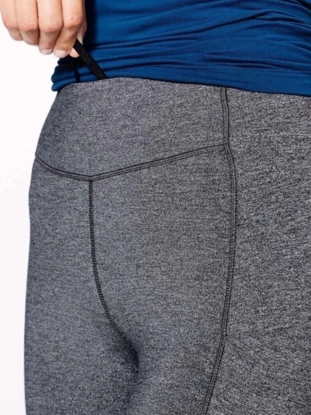 Lululemon Speed Up Crop Heathered Black 21